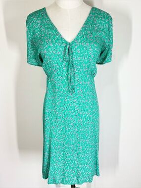 Primark Cares Ditsy Floral Print Babydoll Midi Dress Size 16 Flowy Grunge 90s